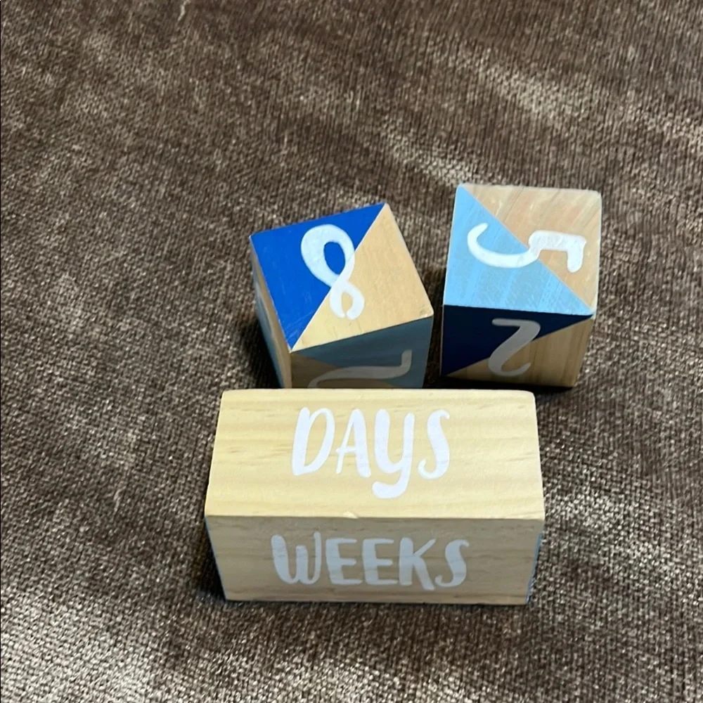 Wooden Milestone Blocks for Kids